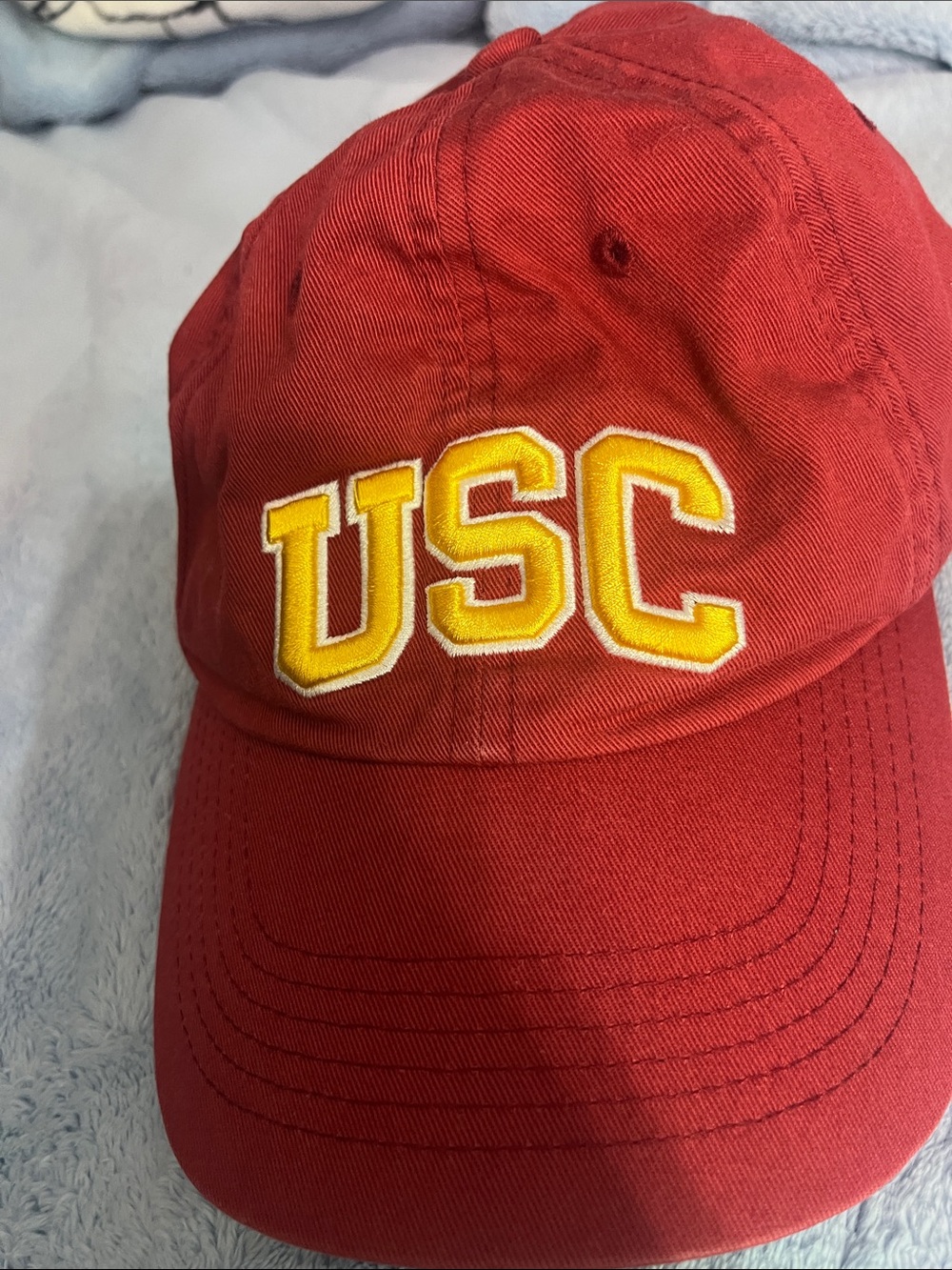 USC Red Embroidered Logo Baseball Cap